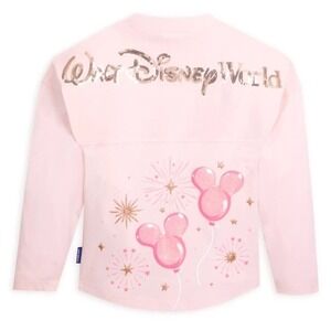 Walt Disney World 2024 Disney Pink Sequins Mickey Balloon Spirit Jersey Women XS